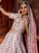 Bridal Wear Cream Designer Lehenga Choli